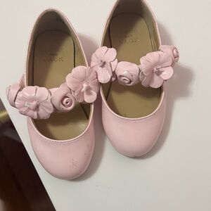 Janie and Jack Pink Floral Dress Shoes